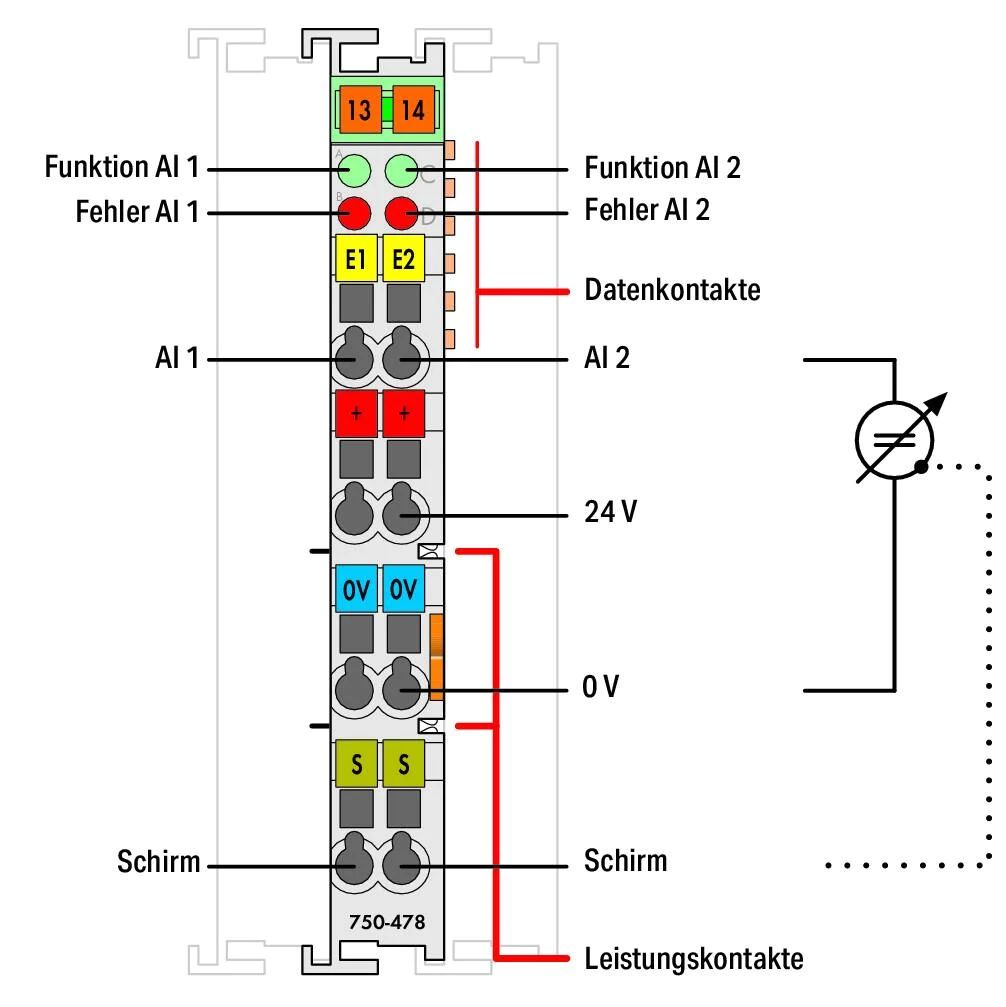Модуль аналогового ввода 750-478 — фото 2